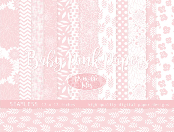 12 Seamless Patterns Sweet Baby Pink: A Versatile Digital Asset for Creative Projects