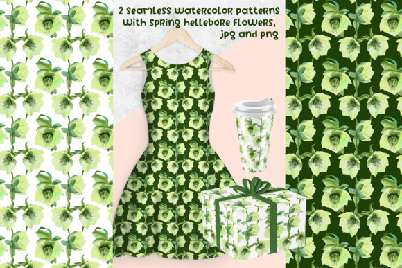 2 Watercolor Patterns, Spring Hellebore: A Practical Review of Resolution and Versatility