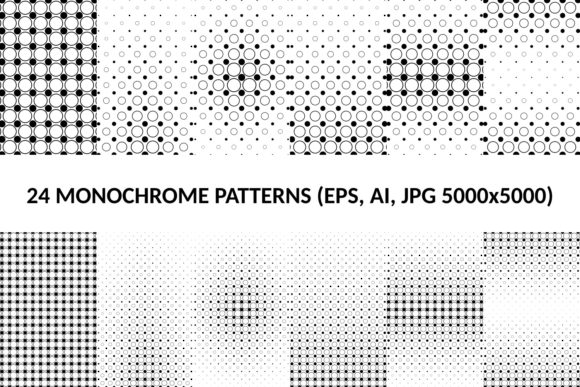 24 Monochrome Circle Patterns for Versatile Design Work
