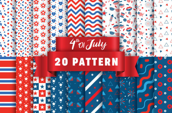 4th of July Digital Paper Patterns for Creative Projects