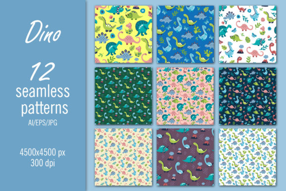 Dino - Patterns: A Practical Collection of Seamless Designs for Creative Projects
