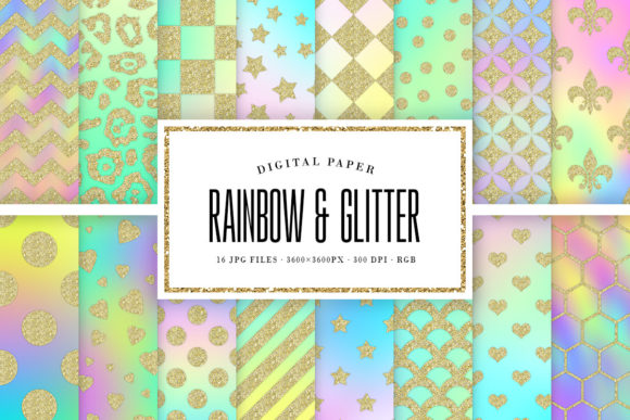Evaluating Rainbow Blur Gold Glitter Patterns for Digital and Print Projects