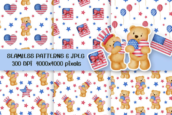 Independence Day Seamless Patterns: Creative Assets for Patriotic Projects