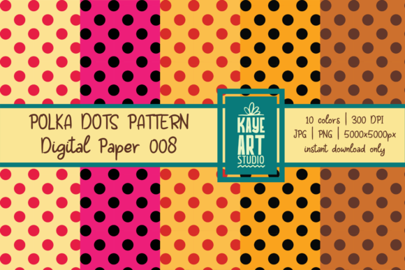 Polka Dots Digital Patterns 008