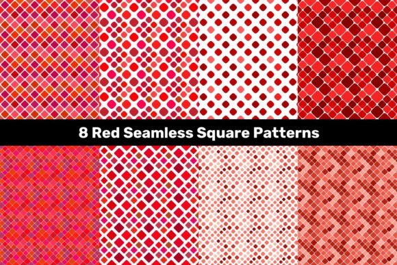 Red Seamless Square Patterns in Design Work
