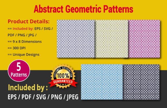 Seamless Abstract Geometric Patterns for Creative Projects