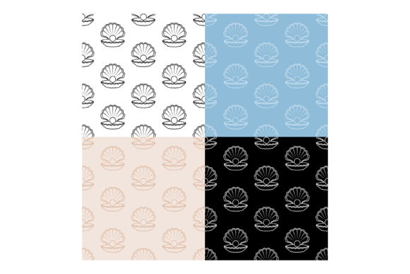 Seamless Patterns with Sea Pearl for Creative Design