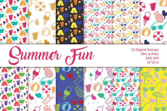 Summer Patterns – Digital Paper Pack: A Strategic Resource for Creators and Professionals