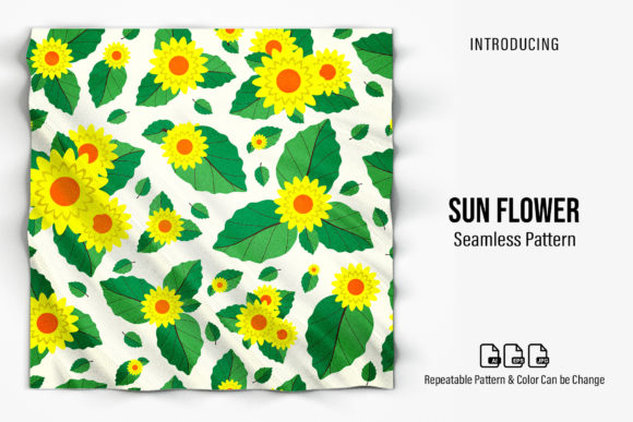 Sunflower Seamless Patterns